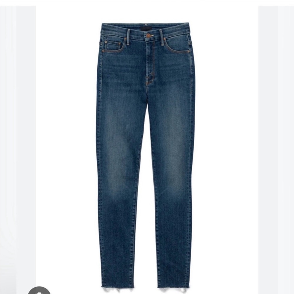 Mother high waisted looker ankle fray